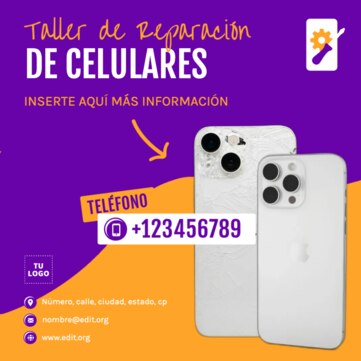 Edita un diseño de reparación de móviles