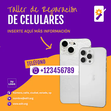 Edita un diseño de reparación de móviles