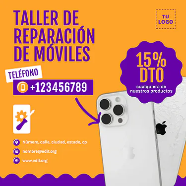 Edita un diseño de reparación de móviles