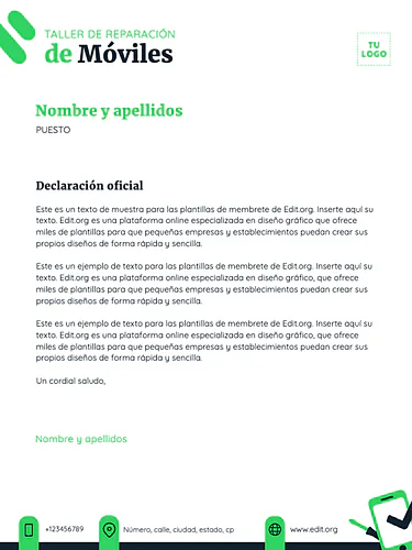 Editar una plantilla US letter