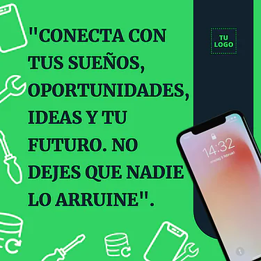 Edita un diseño de reparación de móviles