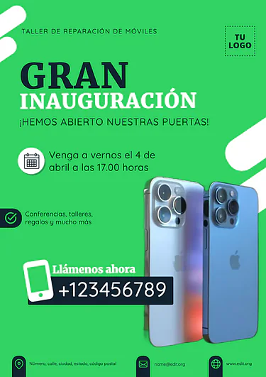 Crear diseños para tu inauguración