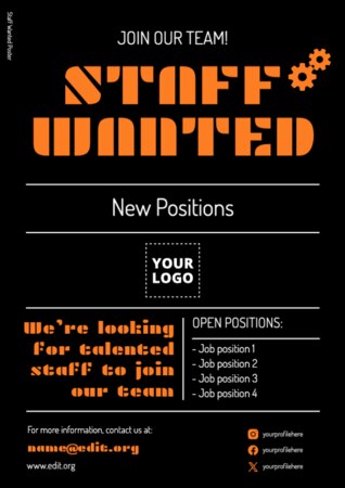 Edit a staff wanted design