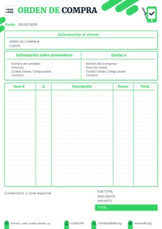 Edita una Hoja de Pedido