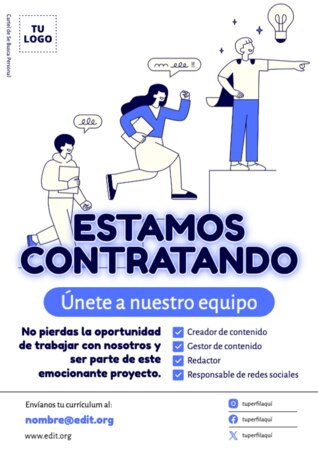 Edita un cartel de Se solicita personal