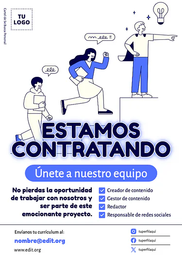 Edita un cartel de Se solicita personal