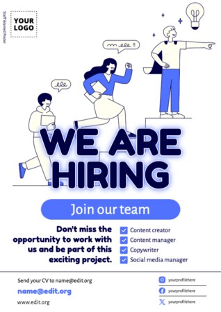 Edit a staff wanted design