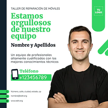 Edita un diseño de reparación de móviles