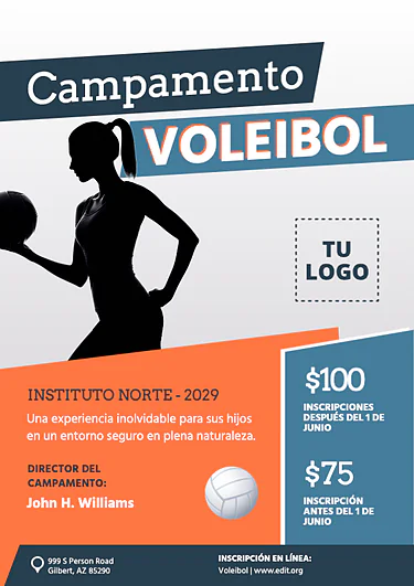 Edita un cartel de voleibol