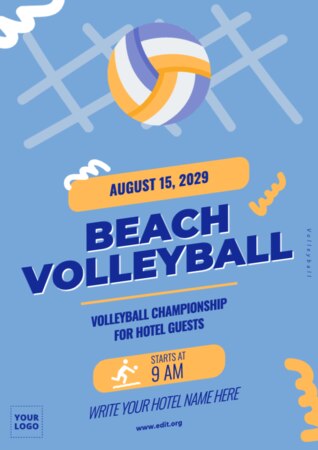 Edit a volleyball template