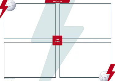 Edita un cartel de voleibol
