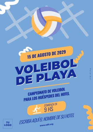 Edita un cartel de voleibol