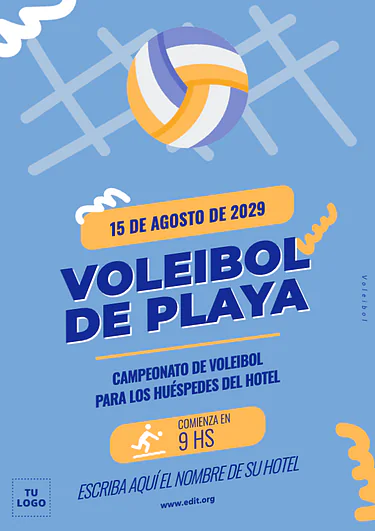 Edita un cartel de voleibol