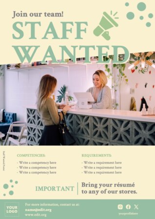 Edit a staff wanted design