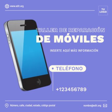 Edita un diseño de reparación de móviles