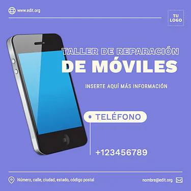 Edita un diseño de reparación de móviles