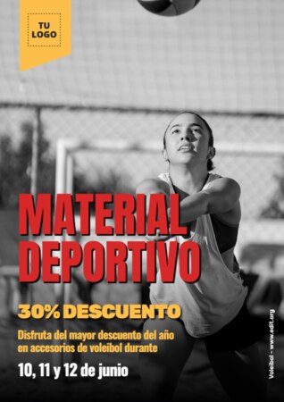 Edita un cartel de voleibol