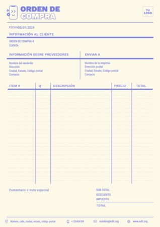 Edita una Hoja de Pedido