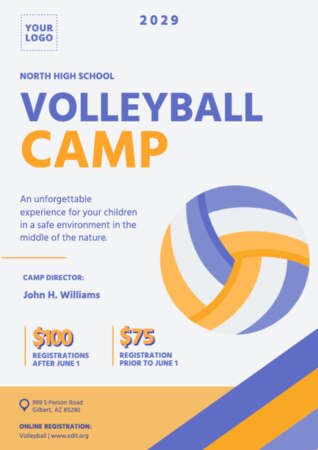 Edit a volleyball template