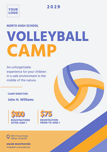 Edit a volleyball template