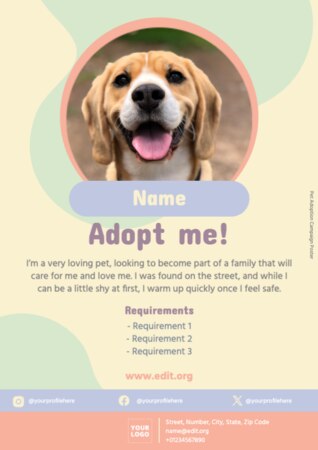 Crea un design per dog sitter