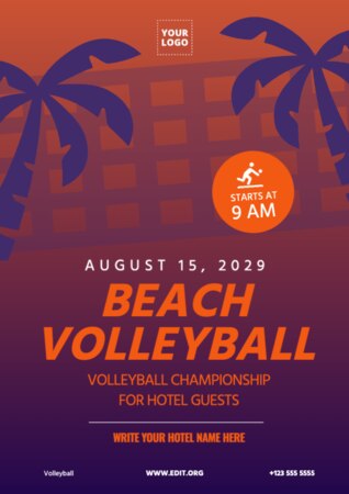 Edit a volleyball template