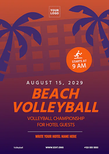 Edit a volleyball template