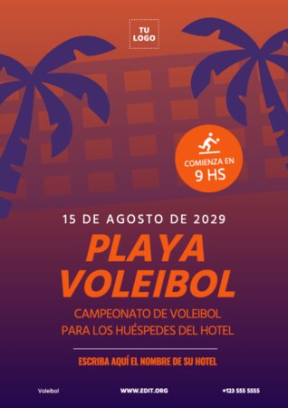 Edita un cartel de voleibol