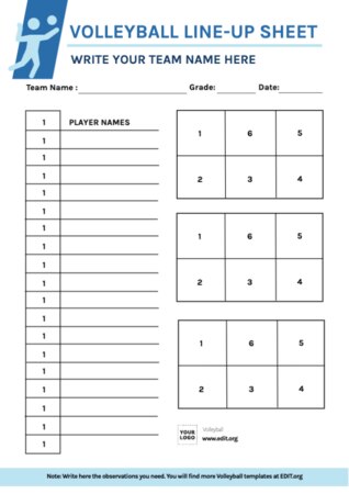 Edit a volleyball template