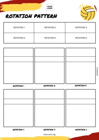 Edit a volleyball template