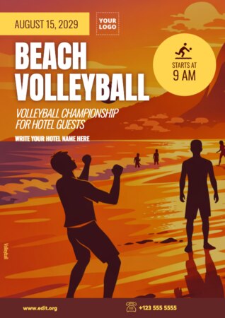 Edit a volleyball template