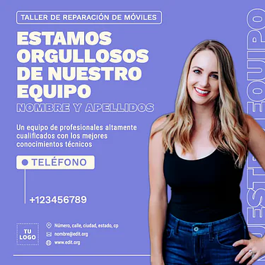 Edita un diseño de reparación de móviles