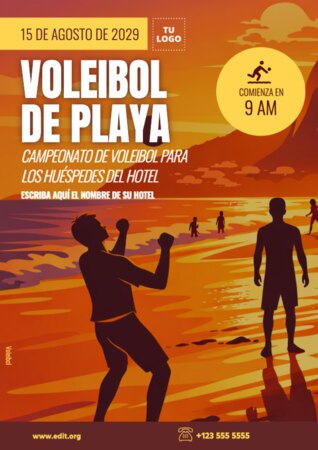 Edita un cartel de voleibol
