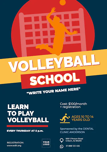 Edit a volleyball template