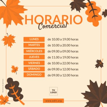 Editar mi horario comercial