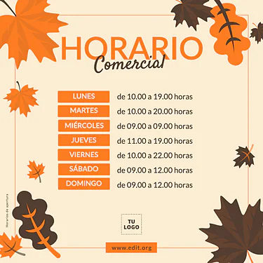 Editar mi horario comercial