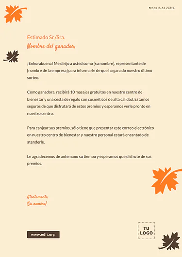Edita una Tarjeta de otoño