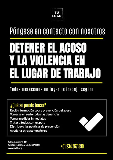 Edita un cartel en contra del acoso