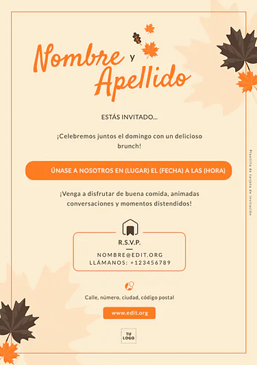 Edita una Tarjeta de otoño