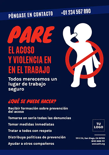 Edita un cartel en contra del acoso