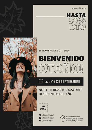 Edita una Tarjeta de otoño