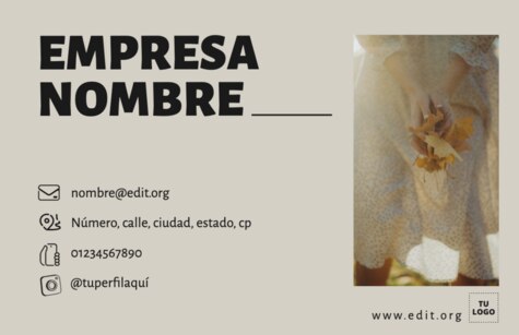 Edita una tarjeta de visita