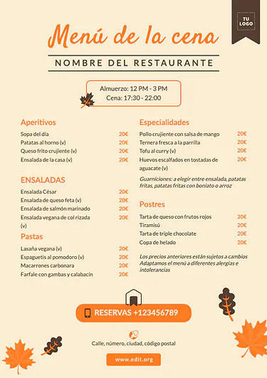 Edita una Tarjeta de otoño