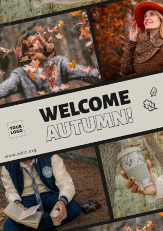 Modifier un modèle de flyer d'automne