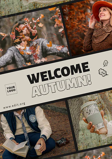 Modifier un modèle de flyer d'automne