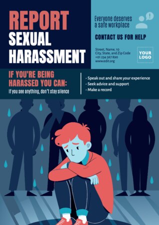 Éditer une affiche contre le harcèlement au travail
