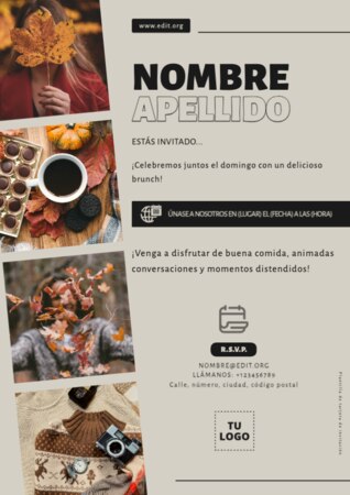 Edita una Tarjeta de otoño