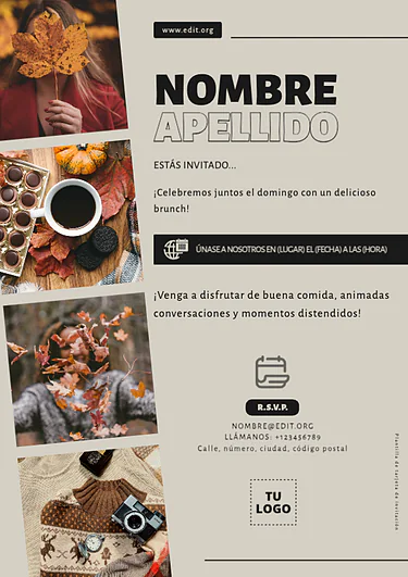 Edita una Tarjeta de otoño