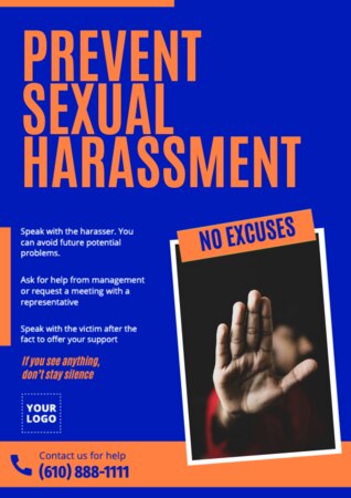 Éditer une affiche contre le harcèlement au travail