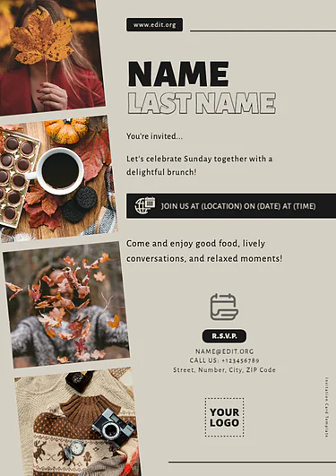 Modifier un modèle de flyer d'automne